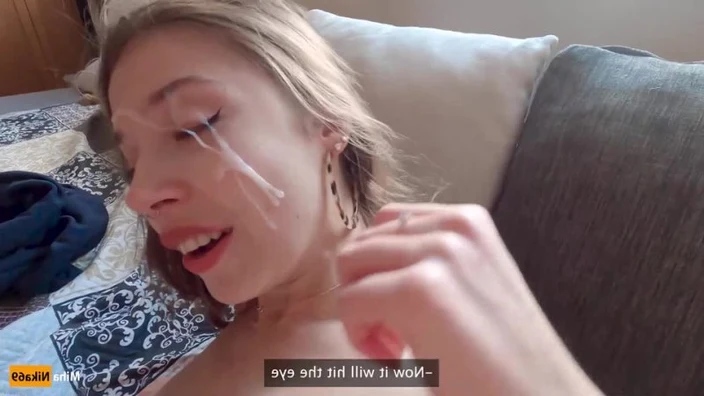 MihaNika69 - Eat Fish or Sit on a Dick, I got into a Stupid Bet - Cum Filled my Face Русская Russian Анал Пизда Anal Gape Pussy