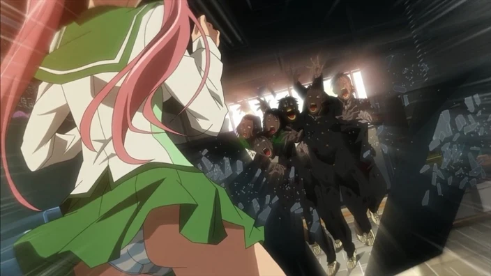 Школа мертвецов(Gakuen Mokushiroku: High School of the Dead) - 02 [RUS озвучка] (аниме эротика, этти,ecchi, не хентай-hentai)