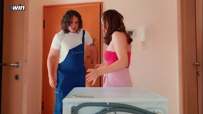 MILF | STEP MOTHER Hot MILF Called a Plumber and of course knows how to thank him