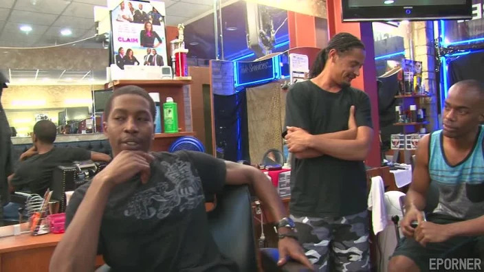 Gang Bang In Barber Shop (1080)