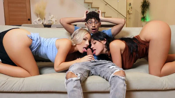 [BadMilfs] Mona Azar, Bunny Madison - Double Milfed Up [2023, Threesome FFM, MILF, Hardcore, Lesbian, All Sex]