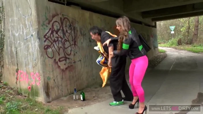 Hot Mom Fucked by beggar