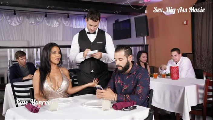 Rose Monroe - Tip The Waiter Again. Sex, Big Ass Movie