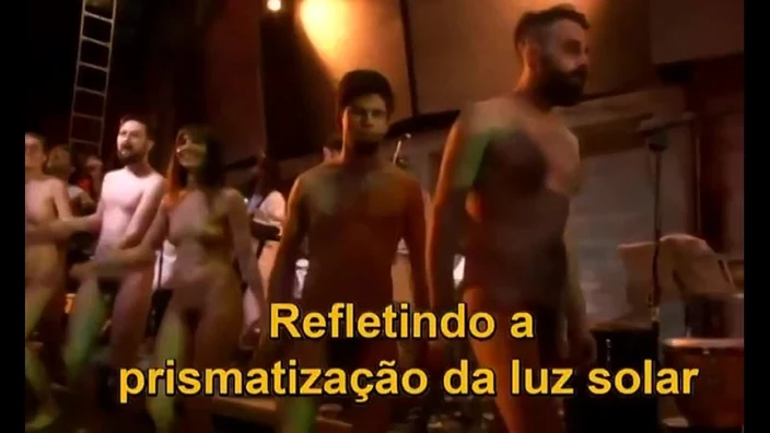 Stripped guys on stage - Public