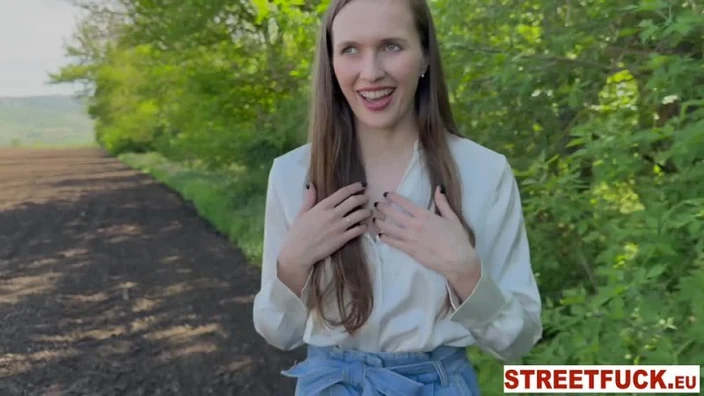 Stacy Cruz - Streetfuck Creampie In The Woods [All Sex, Hardcore, Blowjob, Gonzo]
