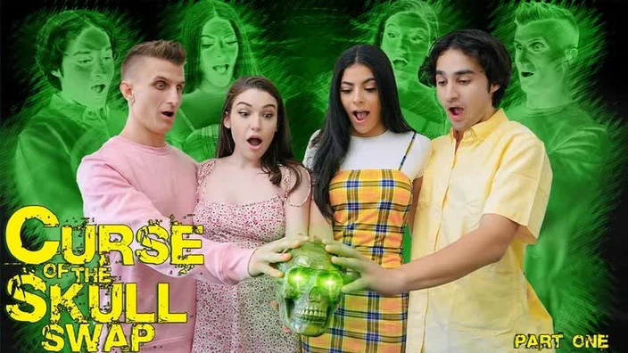 Lily Lou & Angel Gostosa - Curse Of The Skull Swap Pt. 1[2022, Teen, Threesome, Blowjob, Hardcore, All Sex, 1080p HD]