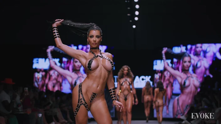 Black Tape Model Fashion Show in SLOW MOTION | Aphrodisiac | Sexy girl