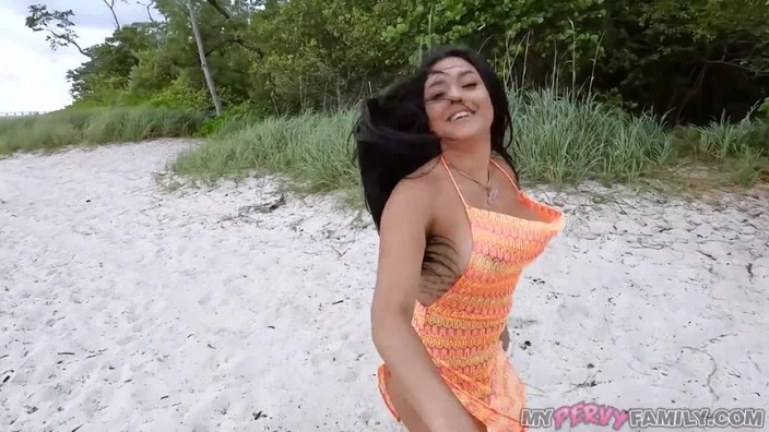 MyPervyFamily.22.09.03.Serena.Santos.Lame.Labor.Day.Turns.Lustful.On.Public.Beach.XXX.1080p
